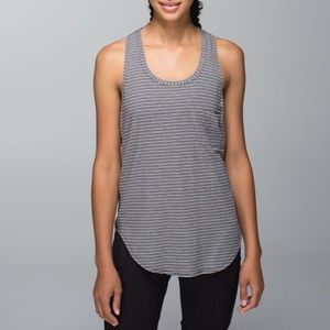 Lululemon Yogi Racerback Pine Stripe Heathered